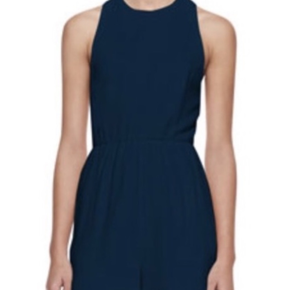 Alice + Olivia Blue Air By Halter Top Romper Size 6